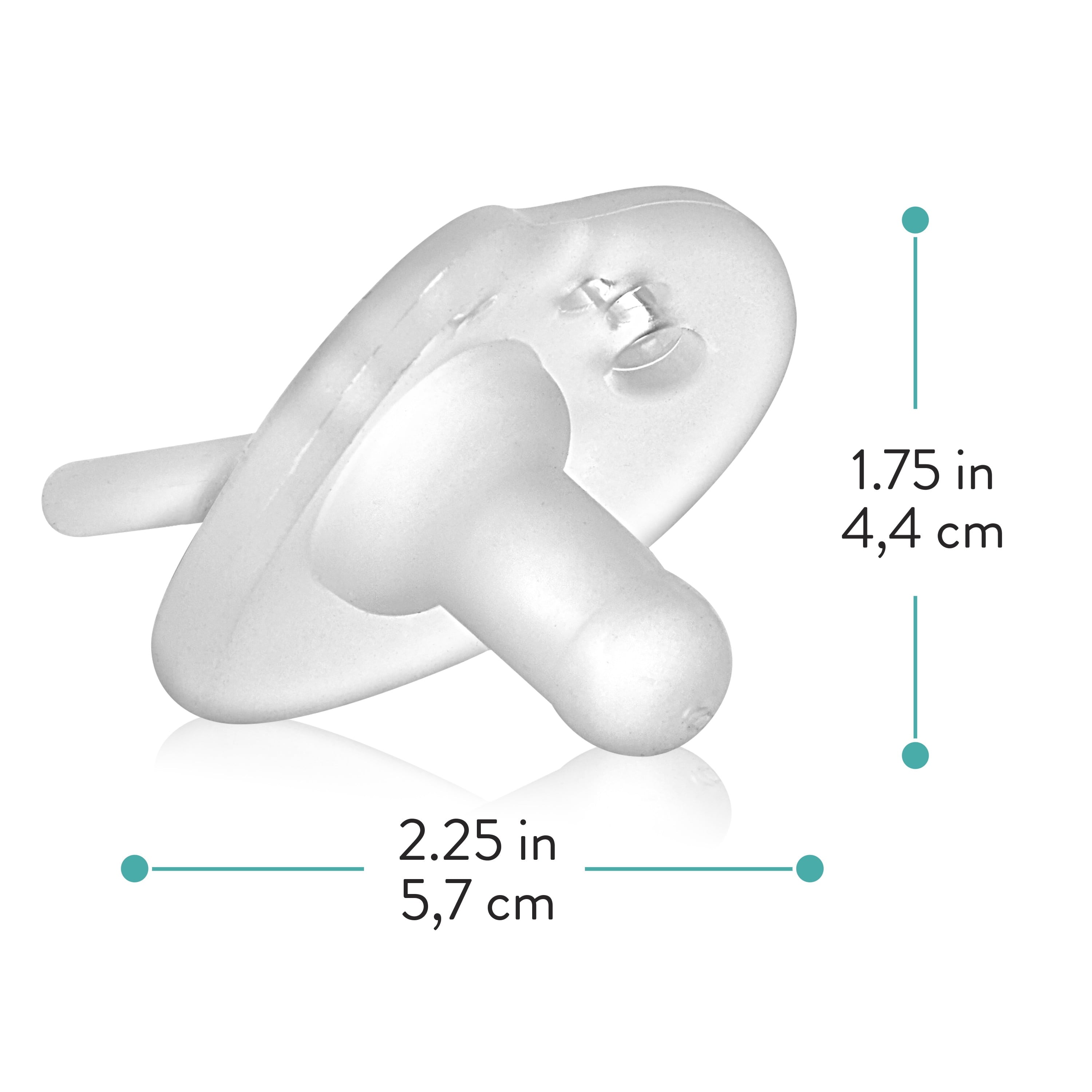 Evenflo Balance + Stage 1 Cylindrical Silicone Baby Pacifiers for Ages 0 Months+, Pack of 6