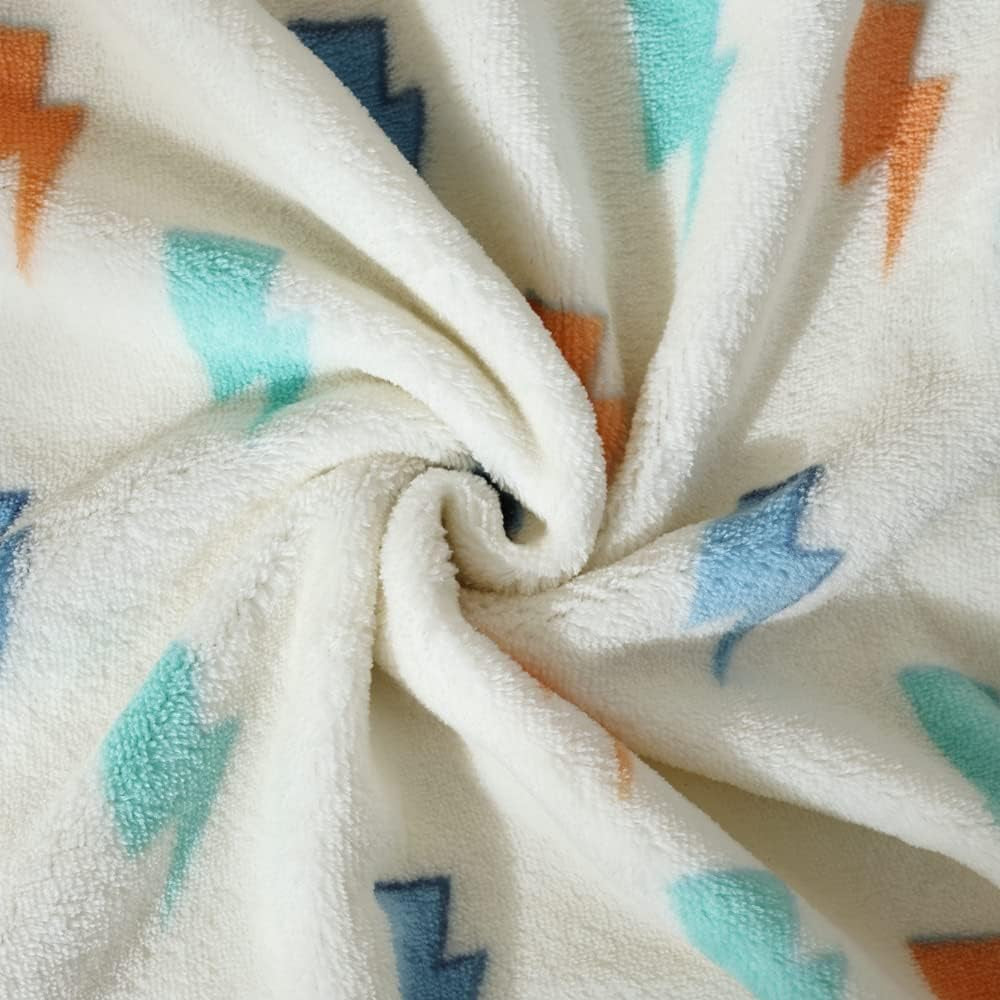 30''X40'' Soft Breathable Cozy Plush Fleecebaby Boys for Infants Toddlers' Bedding Crib Cot Stroller, Baby Shower Birthday Newborn'S Gift - Lightning