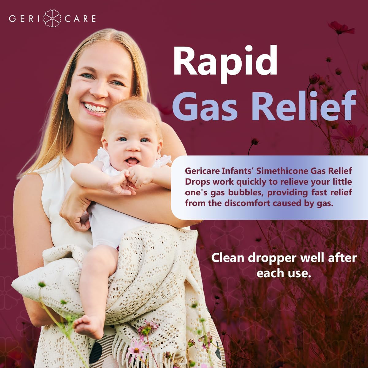 Infants Gas Relief Simethicone Drops for Stomach Discomfort, Safe & Gentle 20Mg Drops, Child Anti-Gas, 1 Fl Oz