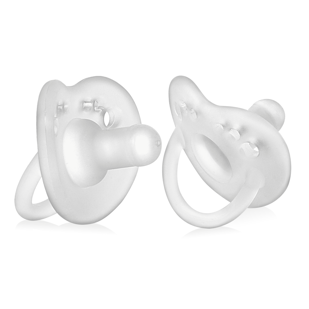 Evenflo Balance + Stage 1 Cylindrical Silicone Baby Pacifiers for Ages 0 Months+, Pack of 6
