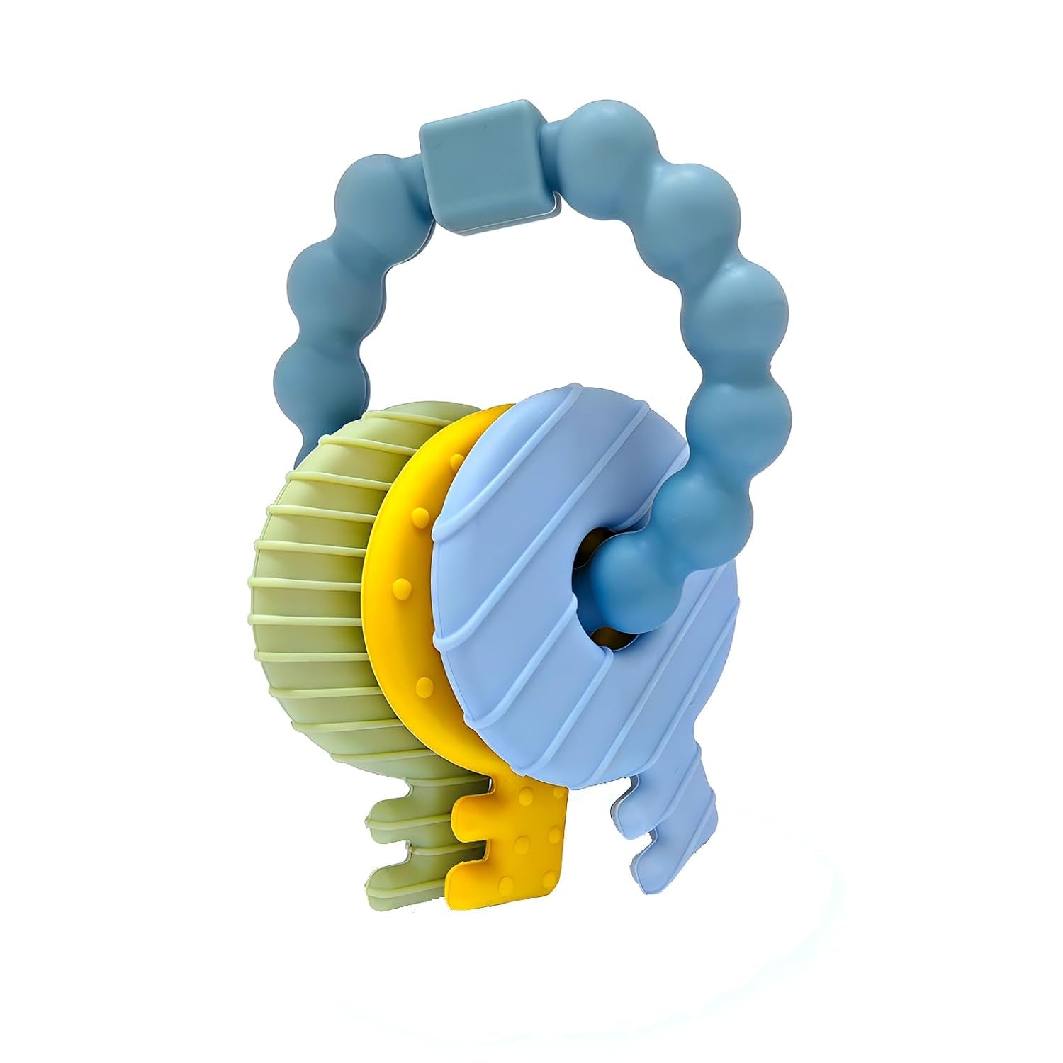 Baby Keys Teether Toys, Silicone Teething Toys for 3-18 Months Infants & Toddlers, Teething Keys for Baby Boys, BPA Free