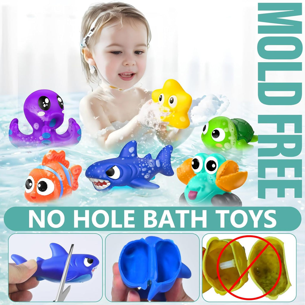 No Hole Mold Free Baby Bath Toys for Kids Ages 1-3,Water Toys for Babies and Tod