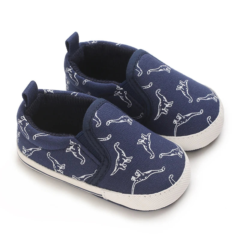 New Baby Boys Casual Canvas Shoes with Cotton Non Slip Soft Sole for Infants and Toddlers the First Walking Shoe for Children