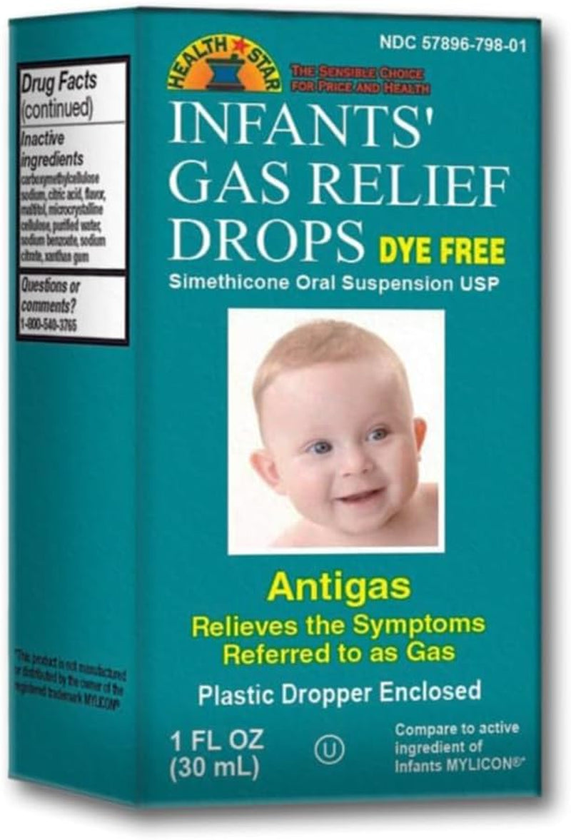 Infants Gas Relief Simethicone Drops for Stomach Discomfort, Safe & Gentle 20Mg Drops, Child Anti-Gas, 1 Fl Oz