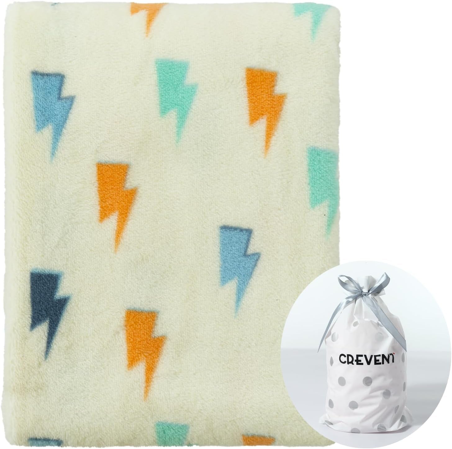 30''X40'' Soft Breathable Cozy Plush Fleecebaby Boys for Infants Toddlers' Bedding Crib Cot Stroller, Baby Shower Birthday Newborn'S Gift - Lightning