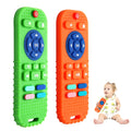 2-Pack Silicone Teethers for Babies 0-6 & 6-12 Months, Sensory Chew Toys & Remote Control Toys for Infants & Toddlers