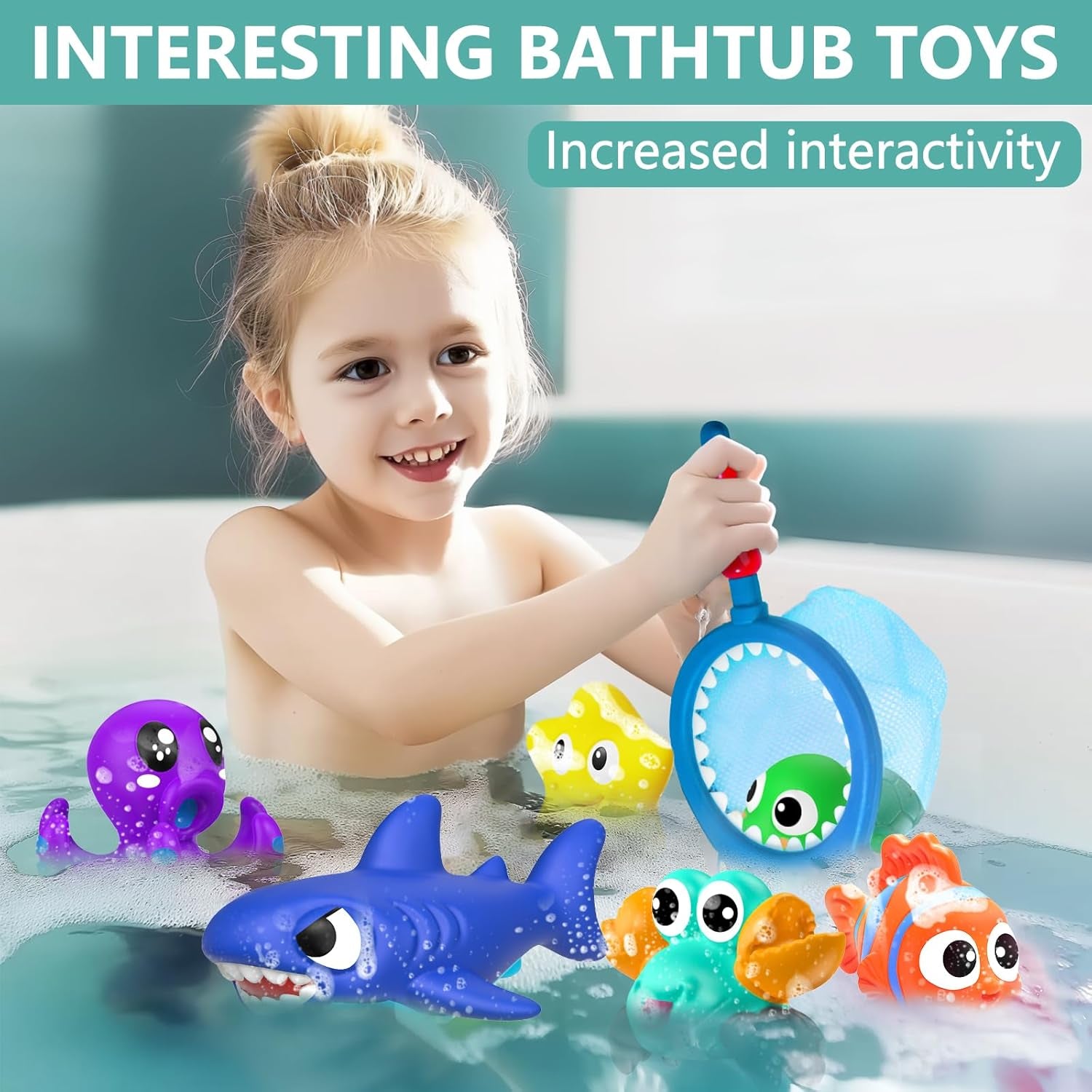 No Hole Mold Free Baby Bath Toys for Kids Ages 1-3,Water Toys for Babies and Tod