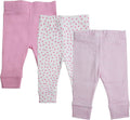 Baby Cotton Pants for Newborns and Infants, Tapered, 3 Pack